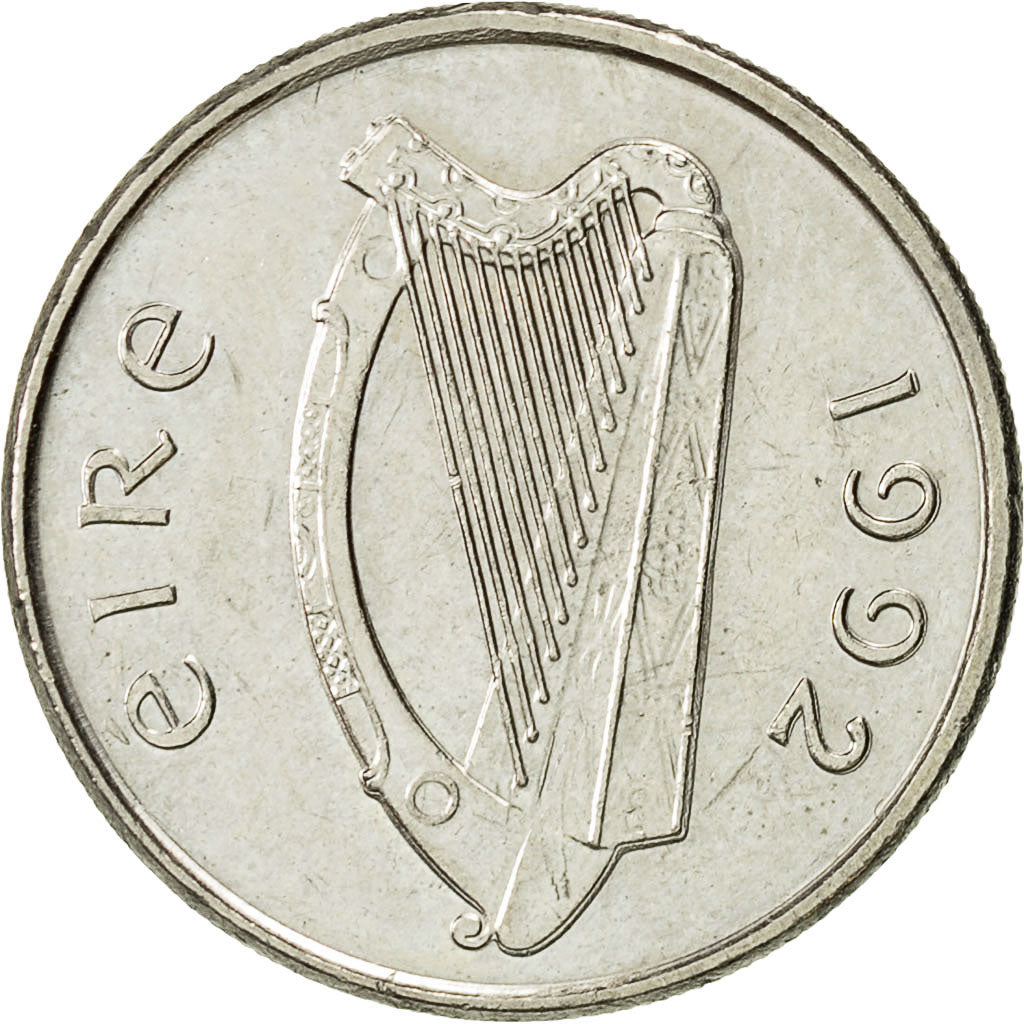 Moneda, REPÚBLICA DE IRLANDA, 5 Pence, 1992, MBC+, Cobre - níquel, KM:28