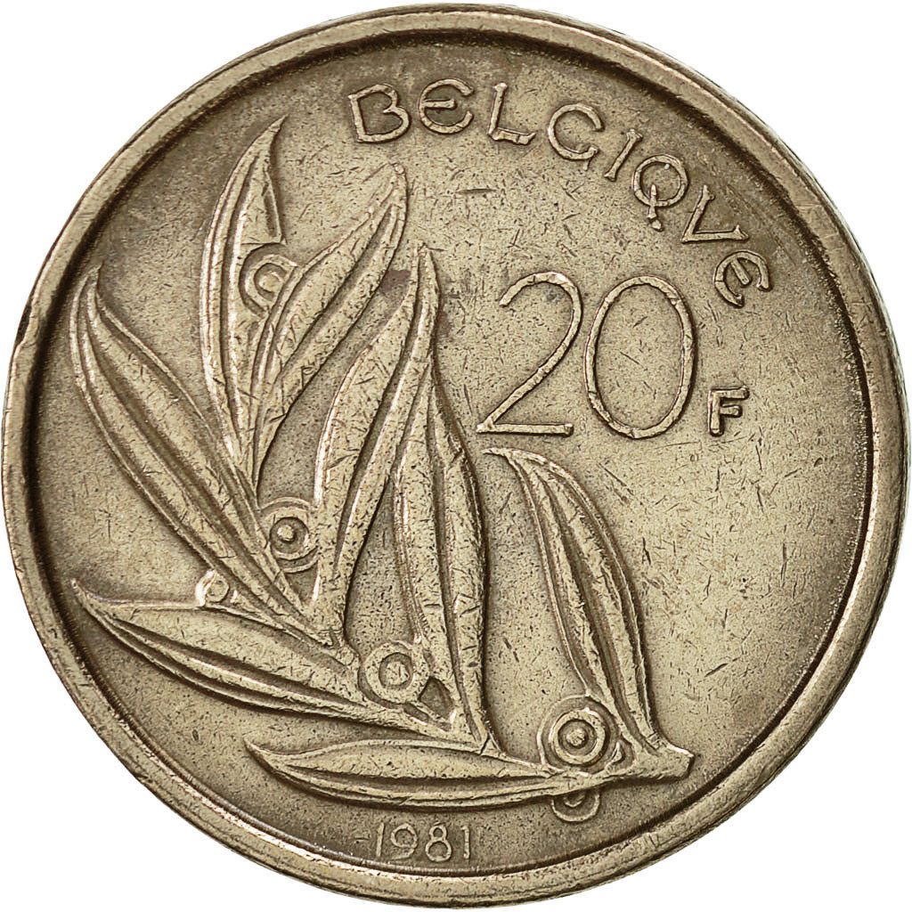 Monnaie, Belgique, 20 Francs, 20 Frank, 1981, TTB, Nickel-Bronze, KM:159