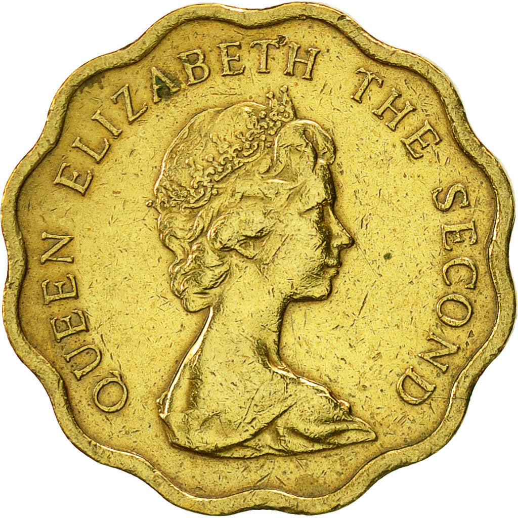 Munten, Hong Kong, Elizabeth II, 20 Cents, 1975, ZF+, Nickel-brass, KM:36
