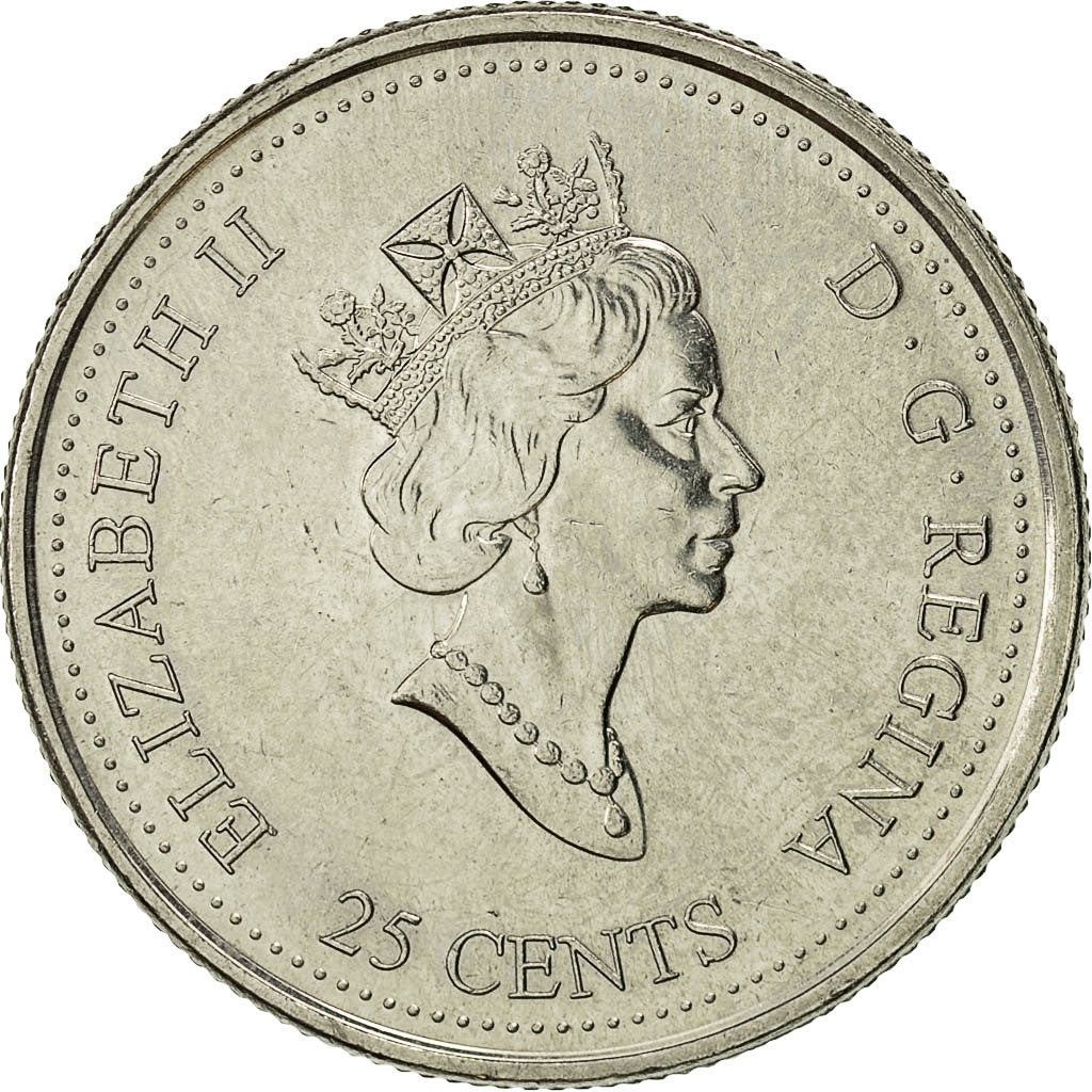 Coin, Canada, Elizabeth II, 25 Cents, 2000, Royal Canadian Mint, Ottawa