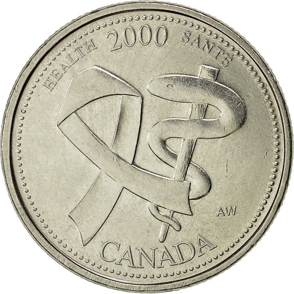 Coin, Canada, Elizabeth II, 25 Cents, 2000, Royal Canadian Mint, Ottawa