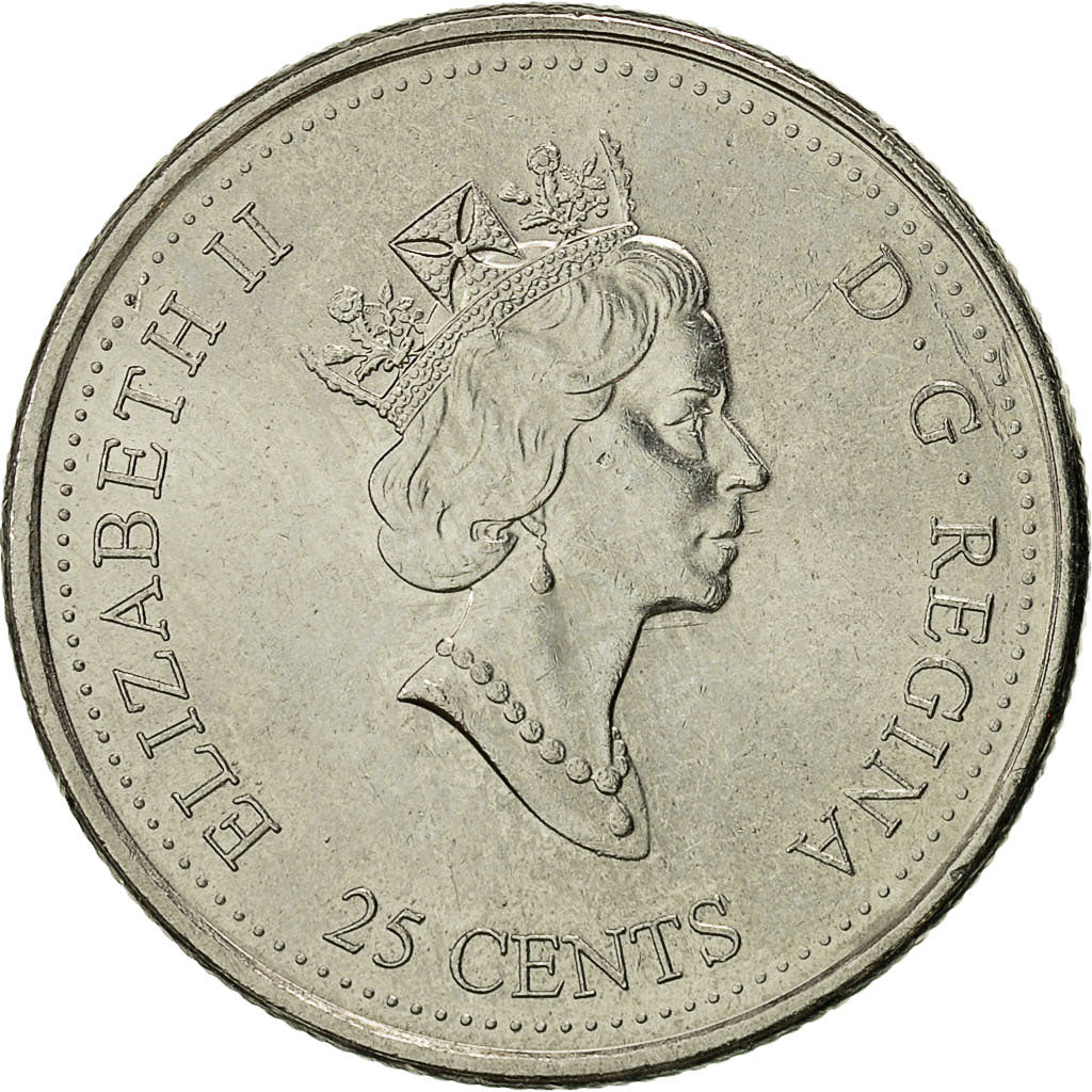 Coin, Canada, Elizabeth II, 25 Cents, 2000, Royal Canadian Mint, Ottawa