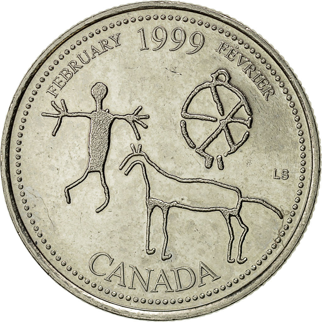 Coin, Canada, Elizabeth II, 25 Cents, 1999, Royal Canadian Mint, Ottawa