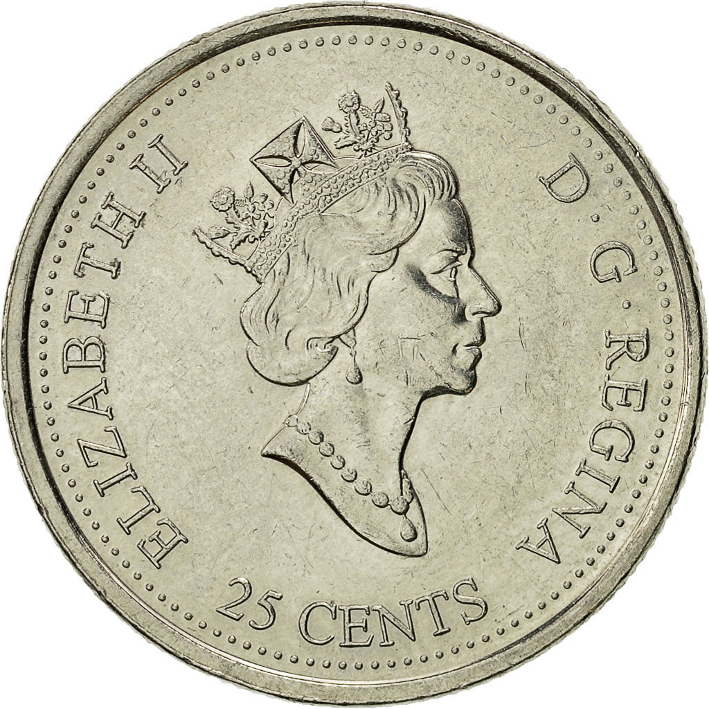 Coin, Canada, Elizabeth II, 25 Cents, 1999, Royal Canadian Mint, Ottawa