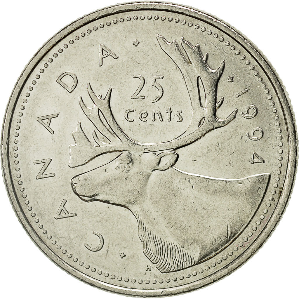 Coin, Canada, Elizabeth II, 25 Cents, 1994, Royal Canadian Mint, Ottawa