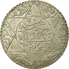 Coin, Morocco, 'Abd al-Aziz, 1/2 Rial, 5 Dirhams, 1902, Berlin, AU(55-58)