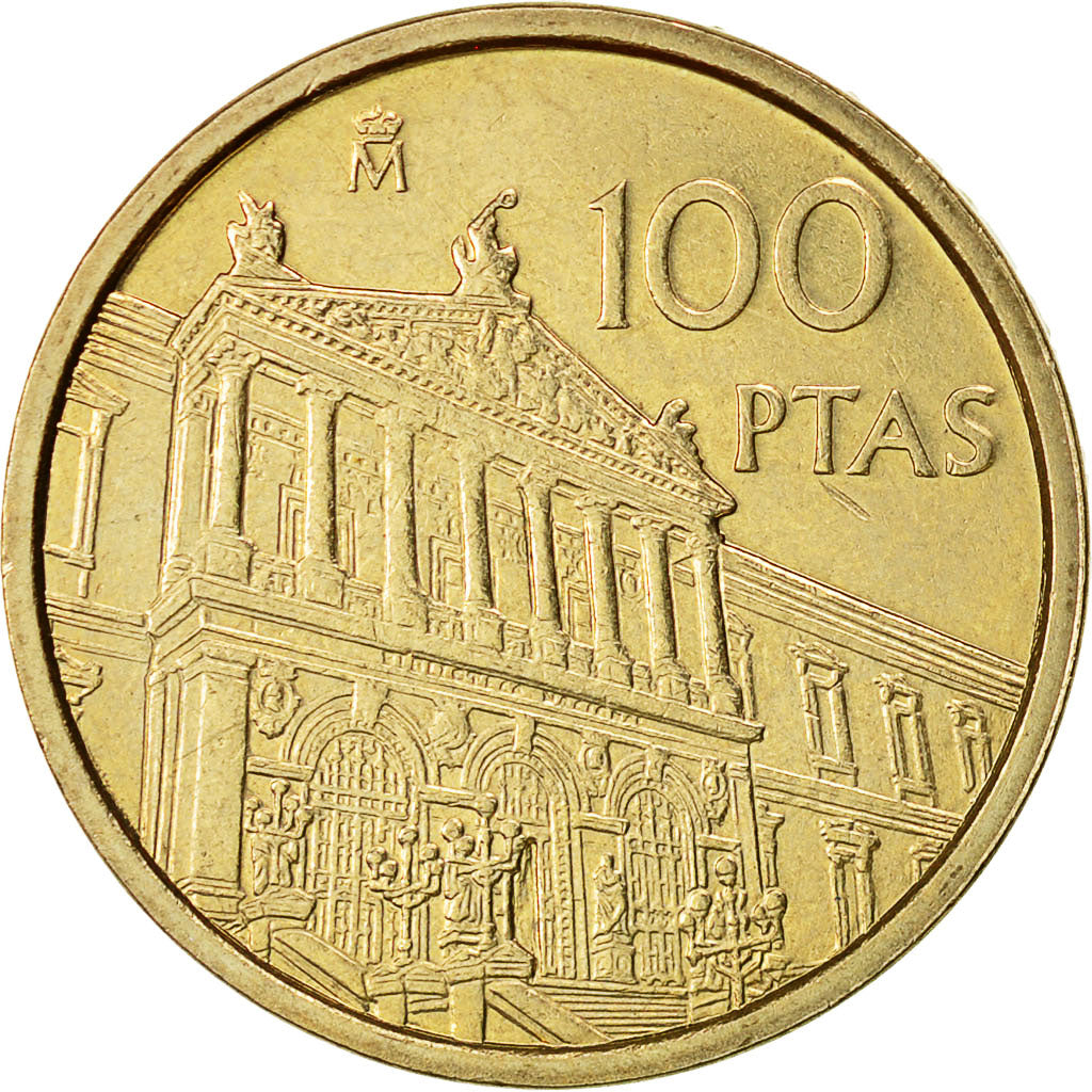 Moneda, España, Juan Carlos I, 100 Pesetas, 1996, Madrid, MBC+, Aluminio -