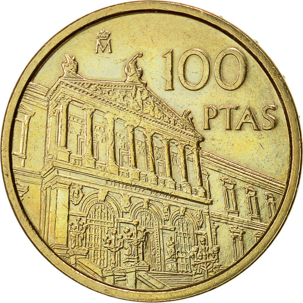 Moneda, España, Juan Carlos I, 100 Pesetas, 1996, Madrid, EBC, Aluminio -
