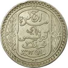 Coin, Tunisia, Ahmad Pasha Bey, 10 Francs, 1933, Paris, AU(55-58), Silver