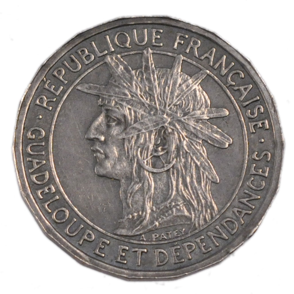 Guadeloupe, 50 Centimes, 1903, MS(60-62), Silver, 4.00