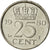 Munten, Nederland, Juliana, 25 Cents, 1980, ZF, Nickel, KM:183