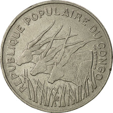 Coin, Congo Republic, 100 Francs, 1975, Paris, EF(40-45), Nickel, KM:2