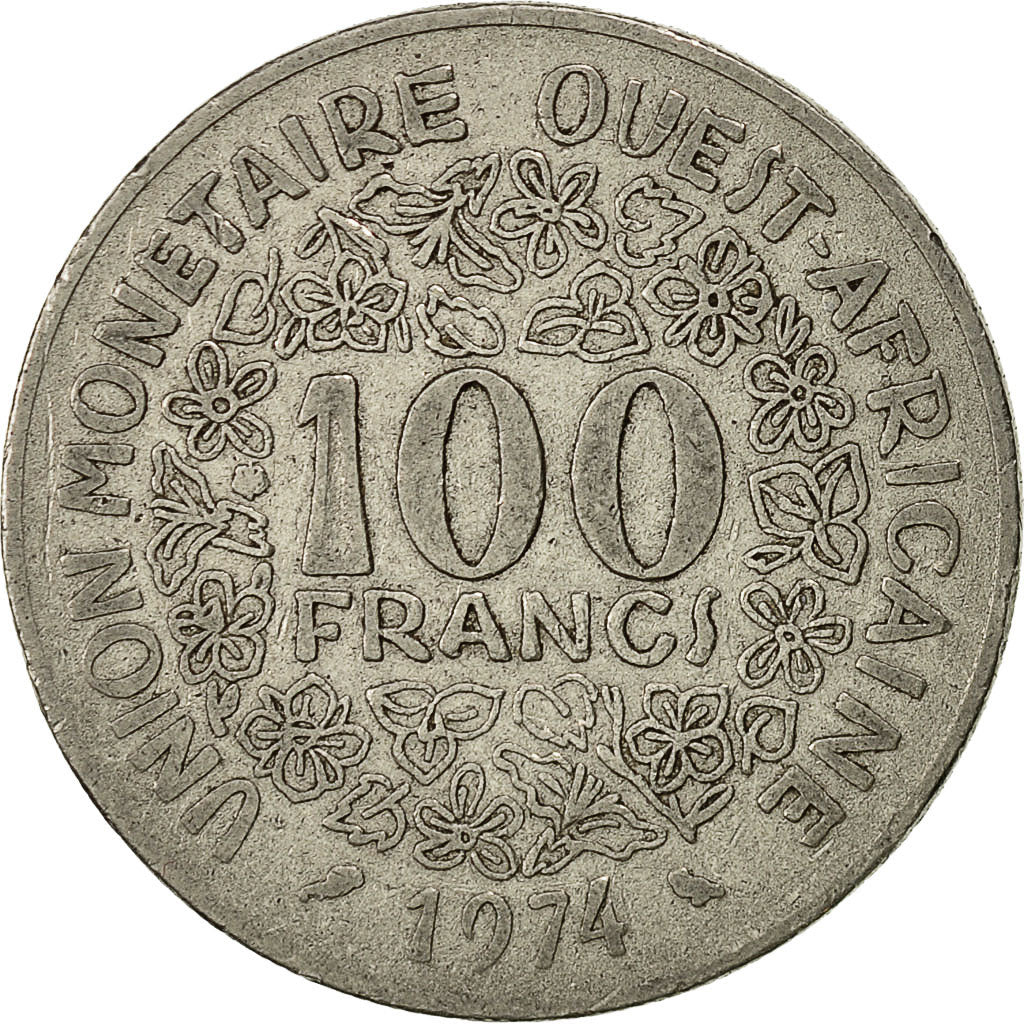 Coin, West African States, 100 Francs, 1974, Paris, VF(30-35), Nickel, KM:4