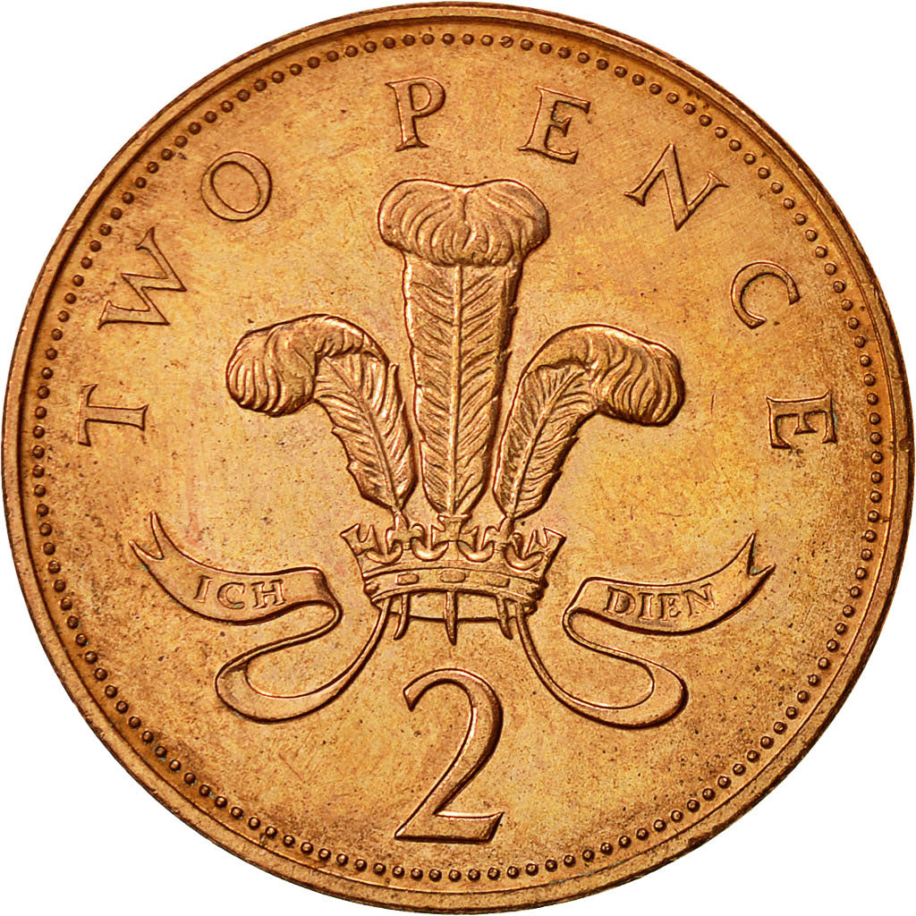 Coin, Great Britain, Elizabeth II, 2 Pence, 1993, British Royal Mint, AU(50-53)
