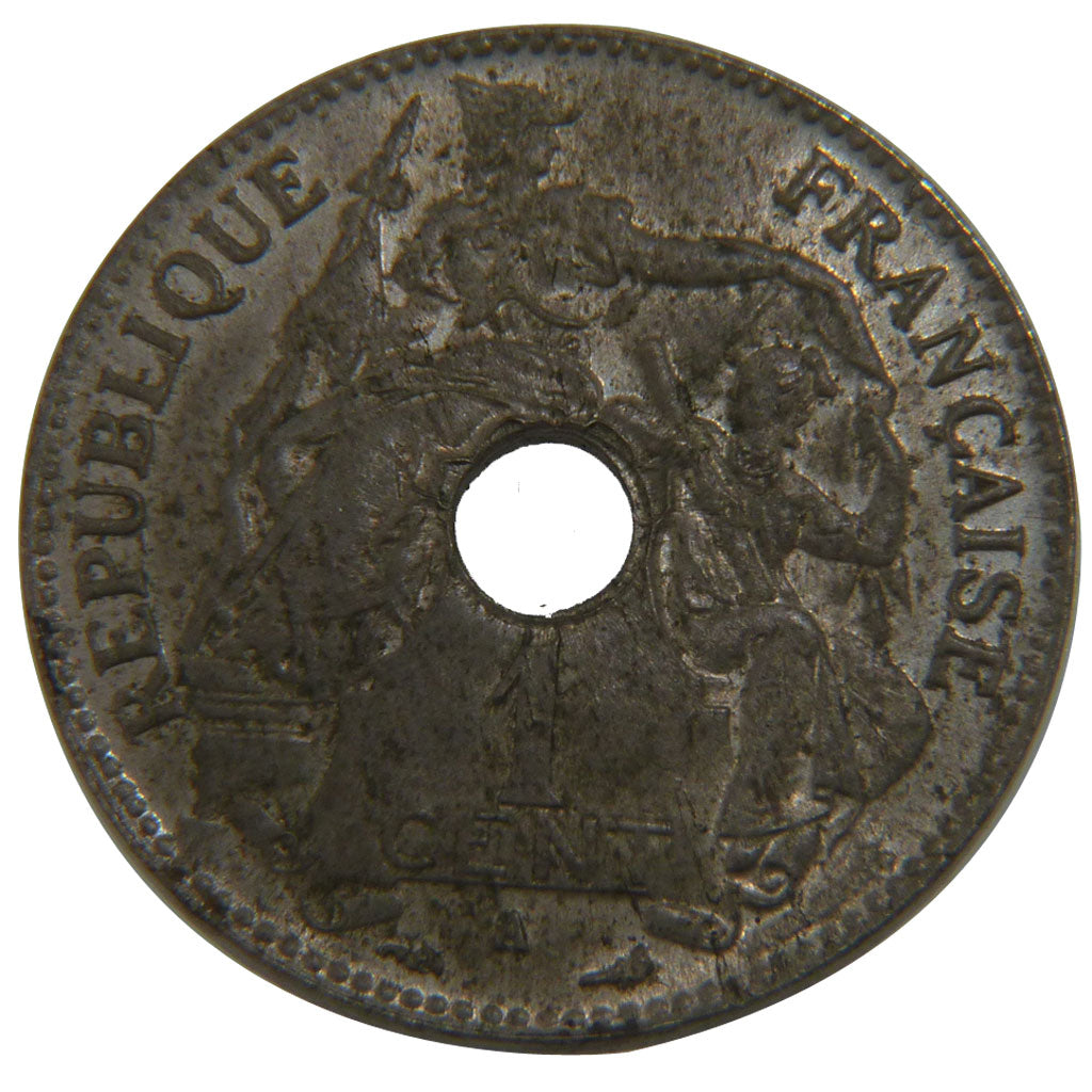 Indochine, 1 Cent, 1897, Paris, MS(60-62), Maillechort, 8.00