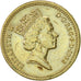 Great Britain, Elizabeth II, Pound, 1988, EF(40-45), Nickel-brass, KM:954
