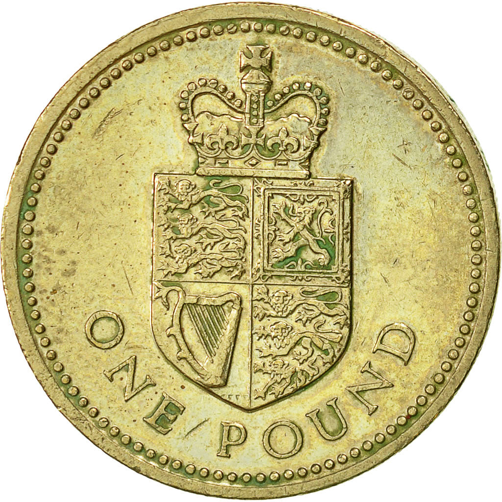 Great Britain, Elizabeth II, Pound, 1988, EF(40-45), Nickel-brass, KM:954