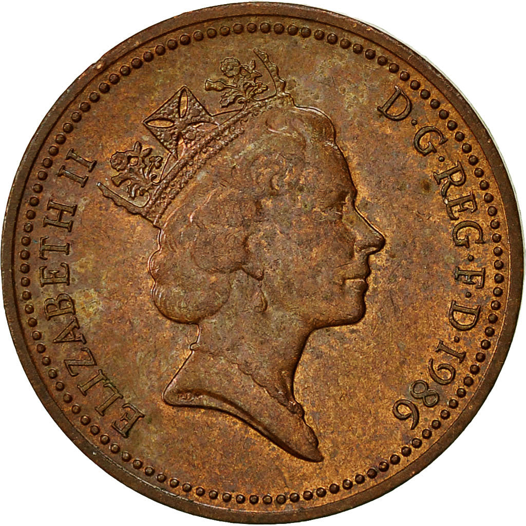 Coin, Great Britain, Elizabeth II, Penny, 1986, EF(40-45), Bronze, KM:935