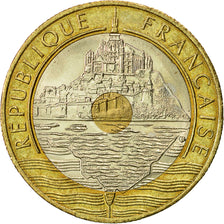 Coin, France, Mont Saint Michel, 20 Francs, 1993, Paris, EF(40-45)