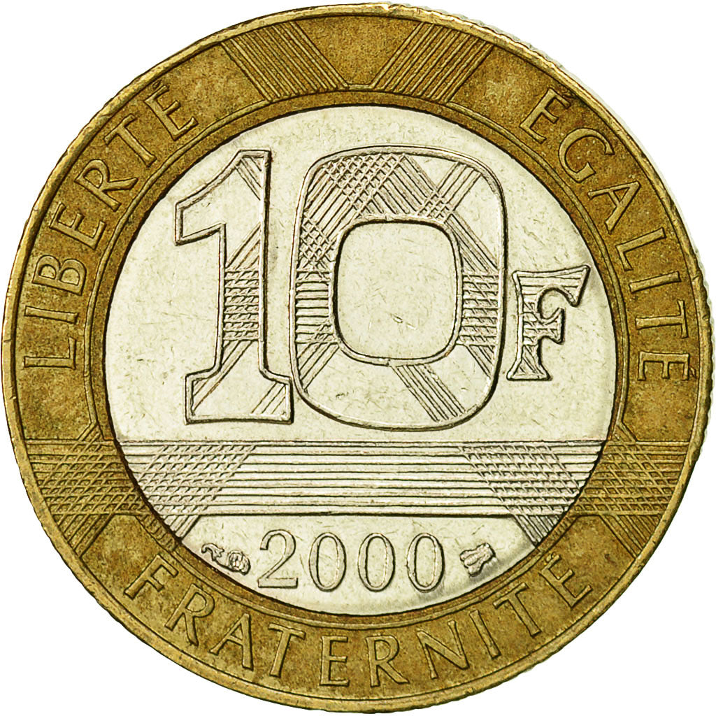 Coin, France, Génie, 10 Francs, 2000, Paris, EF(40-45), Aluminum-Bronze
