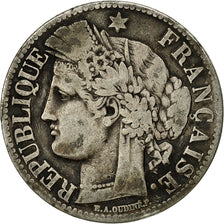 Coin, France, Cérès, 2 Francs, 1871, Bordeaux, VF(30-35), Silver, KM:817.2
