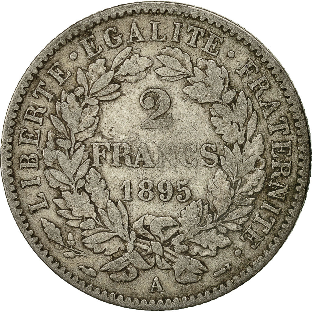 Monnaie, France, Cérès, 2 Francs, 1895, Paris, TB+, Argent, KM:817.1