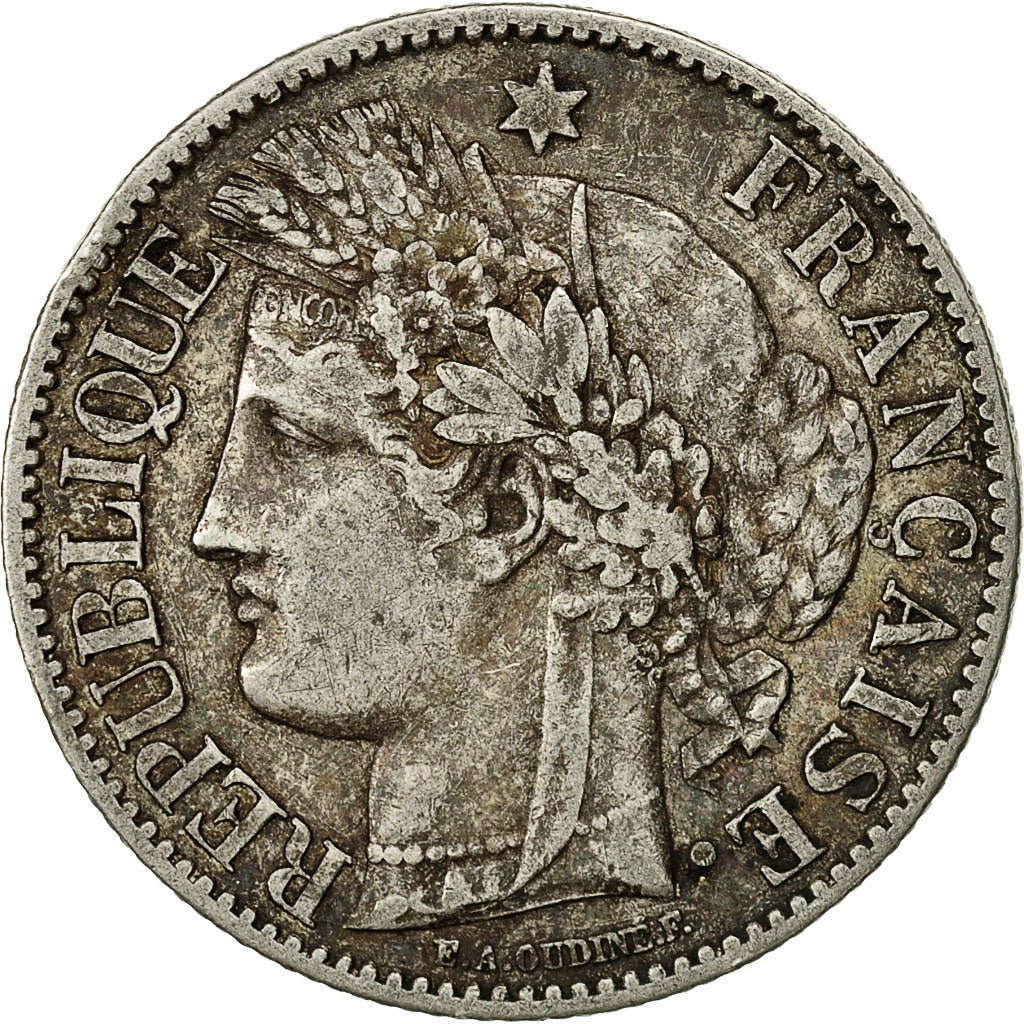 France, Cérès, 2 Francs, 1881, Paris, VF(30-35), Silver, KM:817.1