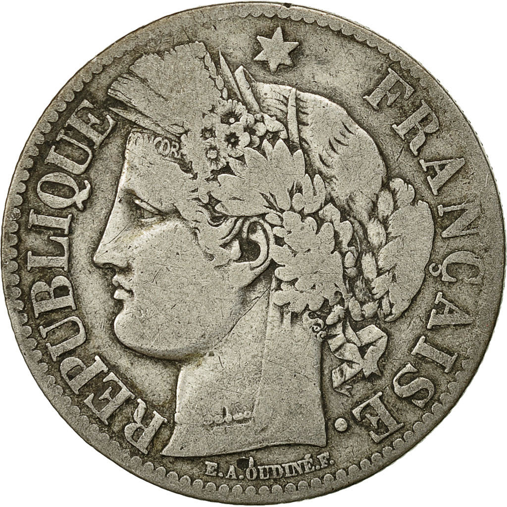 Monnaie, France, Cérès, 2 Francs, 1871, Paris, TB+, Argent, KM:817.1