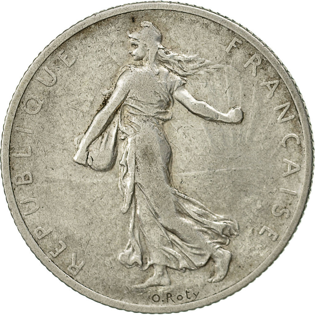 Moneta, Francia, Semeuse, 2 Francs, 1912, Paris, MB+, Argento, KM:845.1