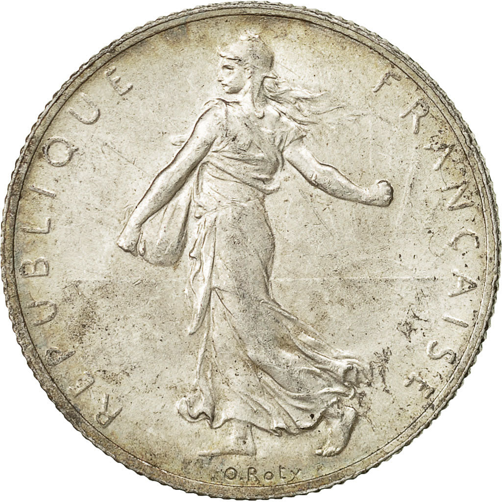 Coin, France, Semeuse, 2 Francs, 1910, Paris, AU(55-58), Silver, KM:845.1