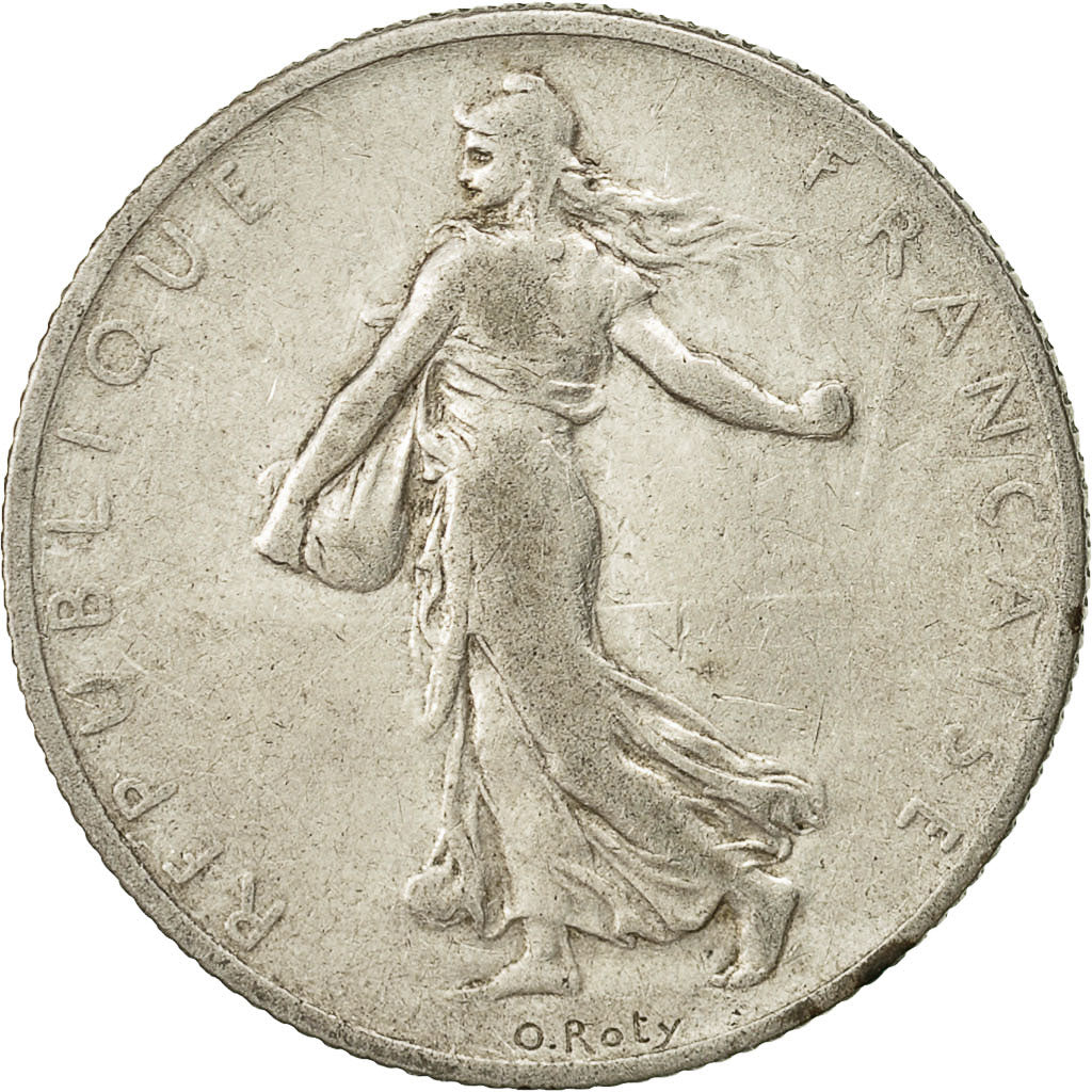 Coin, France, Semeuse, 2 Francs, 1909, Paris, VF(30-35), Silver, KM:845.1