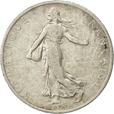 Moneta, Francia, Semeuse, 2 Francs, 1909, Paris, MB, Argento, KM:845.1
