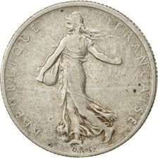 Moneta, Francja, Semeuse, 2 Francs, 1901, Paris, VF(20-25), Srebro, KM:845.1