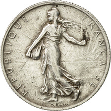 Francia, Semeuse, 2 Francs, 1914, Castelsarrasin, MB, Argento, KM:845.2