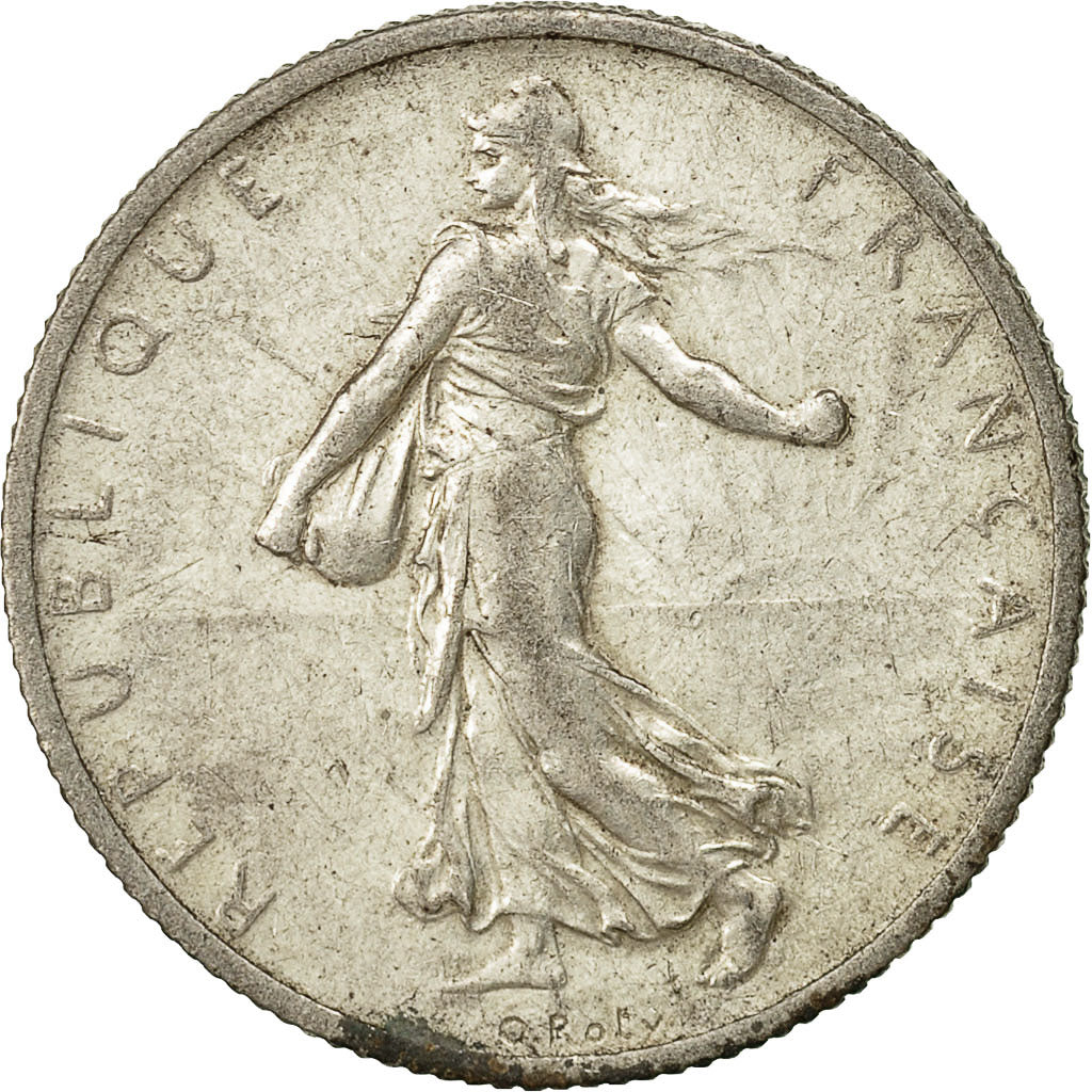 France, Semeuse, 2 Francs, 1914, Castelsarrasin, VF(30-35), Silver, KM:845.2