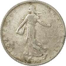 Moneta, Francia, Semeuse, Franc, 1911, Paris, MB+, Argento, KM:844.1