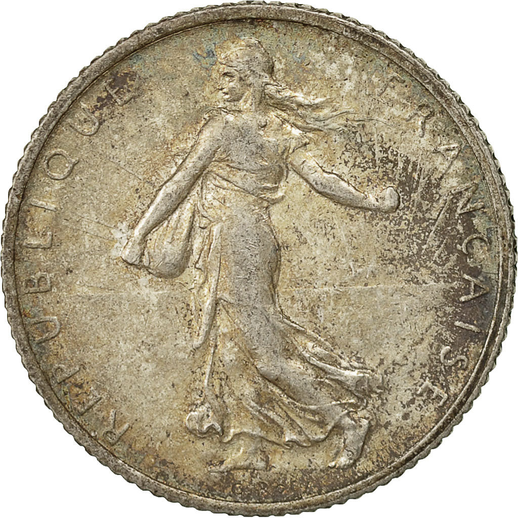 Coin, France, Semeuse, Franc, 1910, Paris, EF(40-45), Silver, KM:844.1