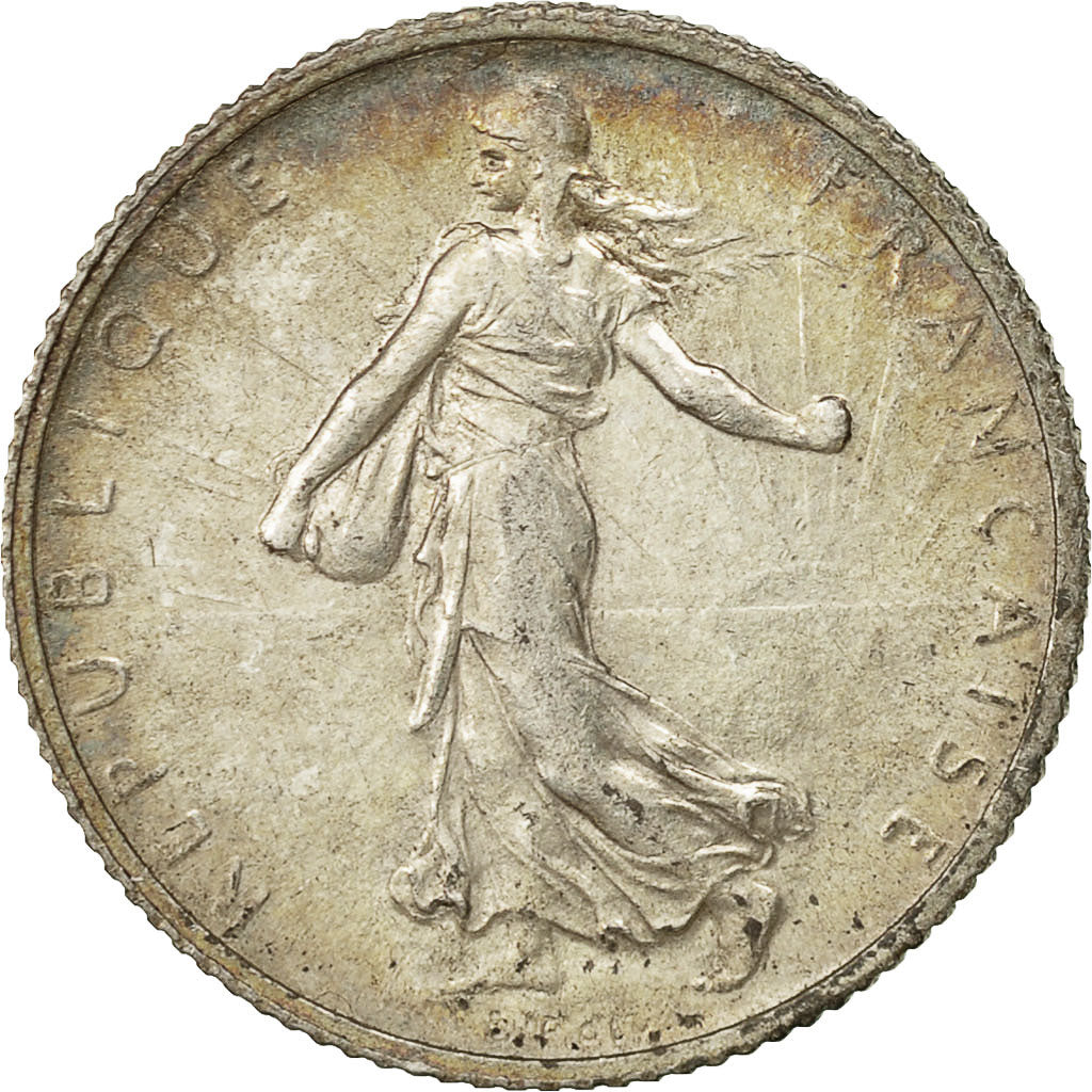 Coin, France, Semeuse, Franc, 1905, Paris, AU(50-53), Silver, KM:844.1