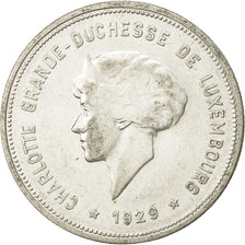 Luxembourg, Charlotte, 5 Francs, 1929, AU(50-53), Silver, KM:38