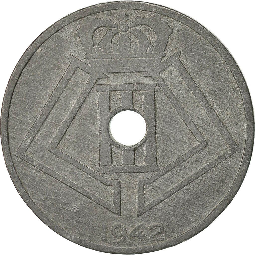 Moneda, Bélgica, 25 Centimes, 1942, MBC, Cinc, KM:132