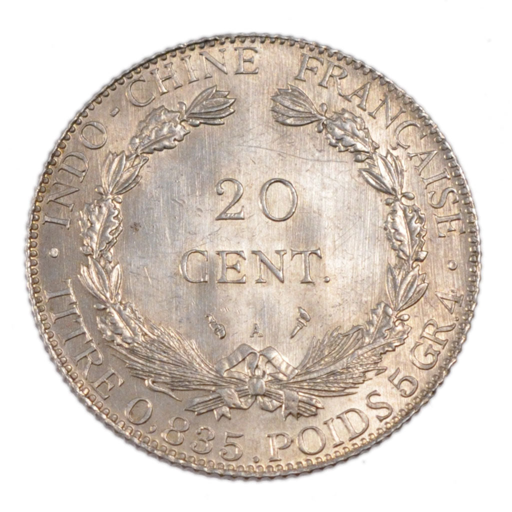 Indochine, 20 Cents, 1899, Paris, MS(60-62), Silver, 5.00