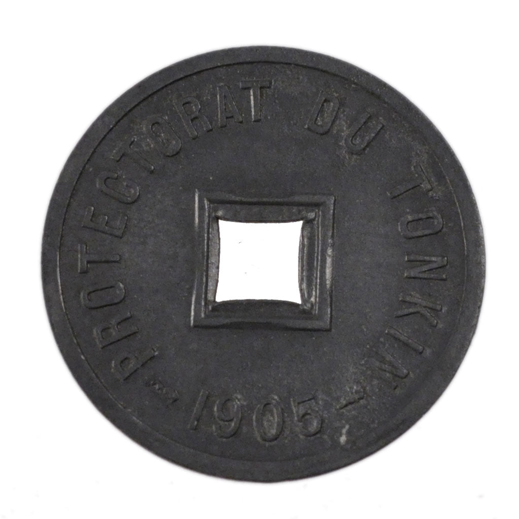 Tonkin, 1/600 Piastre, 1905, MS(65-70), Zinc, 2.50