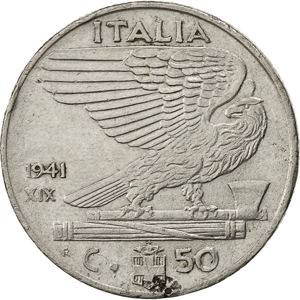 Coin, Italy, Vittorio Emanuele III, 50 Centesimi, 1941, Rome, EF(40-45)
