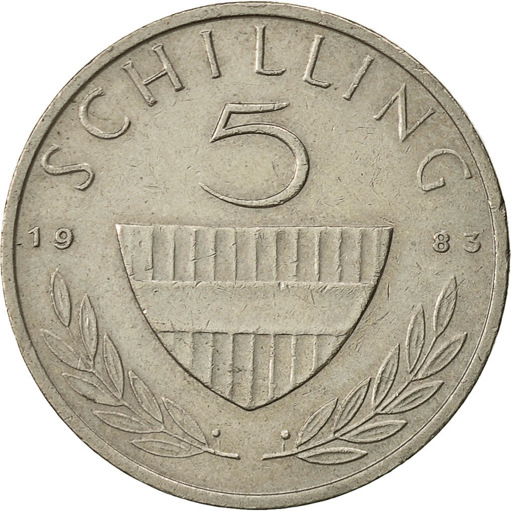 Coin, Austria, 5 Schilling, 1983, AU(50-53), Copper-nickel, KM:2889a