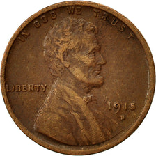 Moneda, Estados Unidos, Lincoln Cent, Cent, 1915, U.S. Mint, Denver, MBC