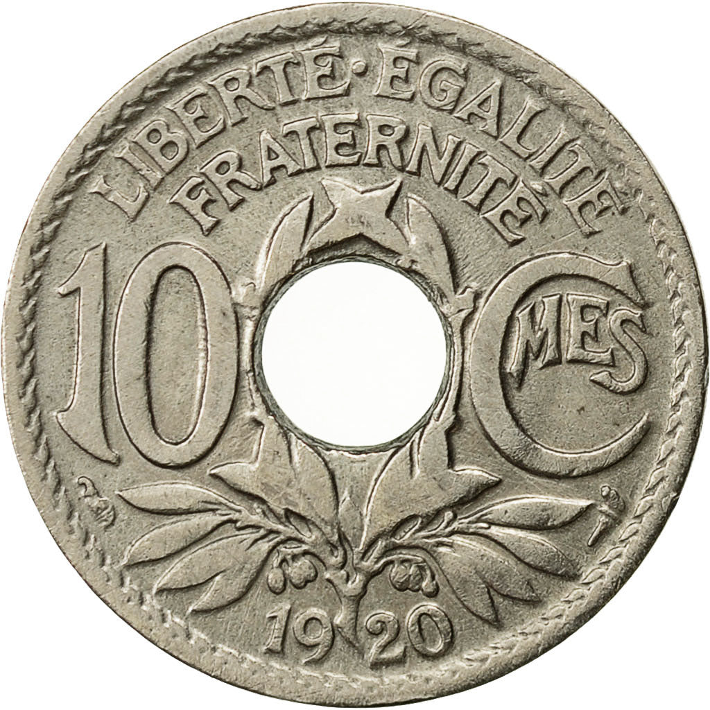 Coin, France, Lindauer, 10 Centimes, 1920, Paris, AU(50-53), Copper-nickel