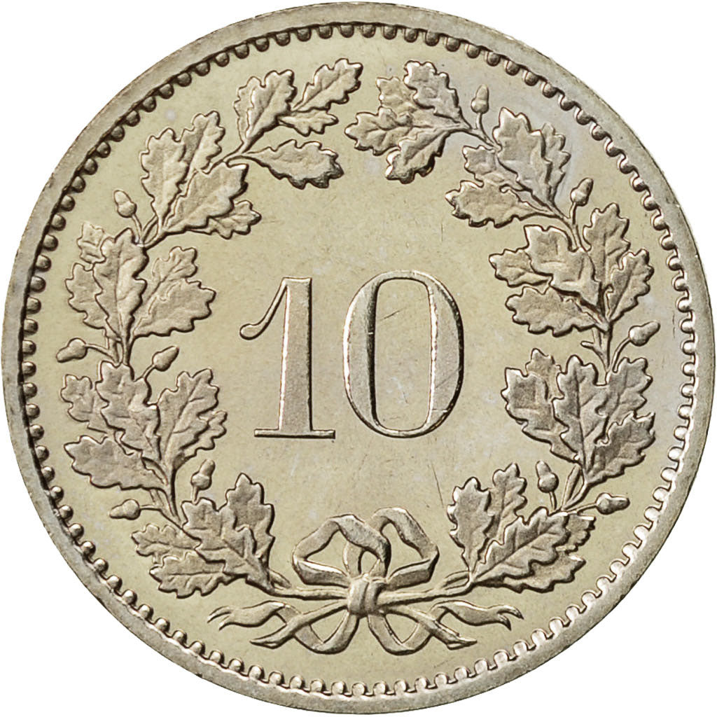 Moneda, Suiza, 10 Rappen, 1981, Bern, SC+, Cobre - níquel, KM:27