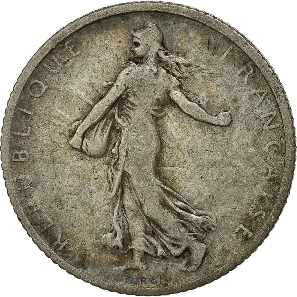 Coin, France, Semeuse, Franc, 1902, Paris, VF(30-35), Silver, KM:844.1