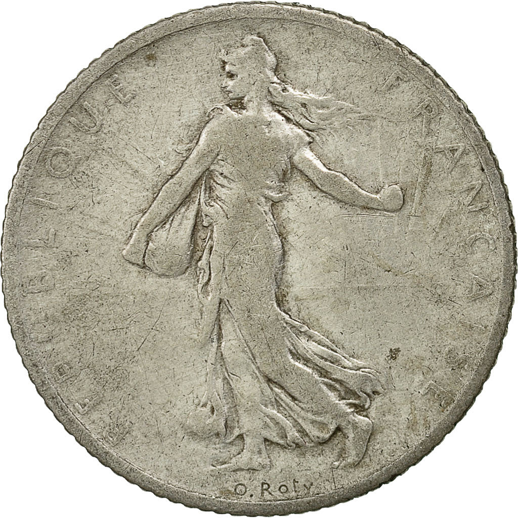 Coin, France, Semeuse, Franc, 1902, Paris, VF(20-25), Silver, KM:844.1