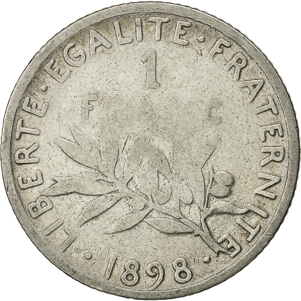 Münze, Frankreich, Semeuse, Franc, 1898, Paris, S, Silber, KM:844.1